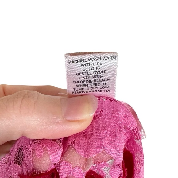 Victoria’s Secret Y2K Satin Lace Bow Babydoll Slip Dress Barbiecore - Picture 8 of 11